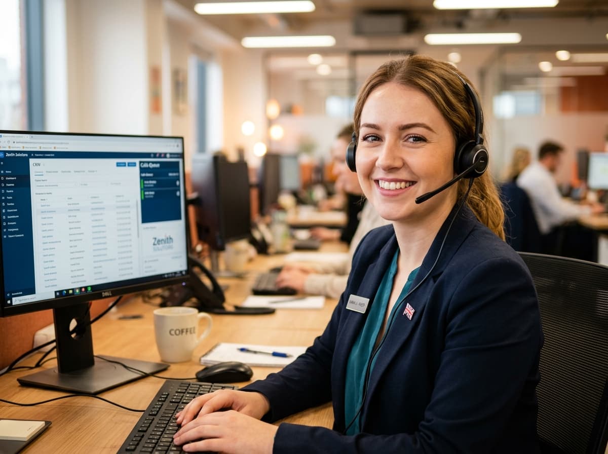 UK Answering Service Receptionist at Work
